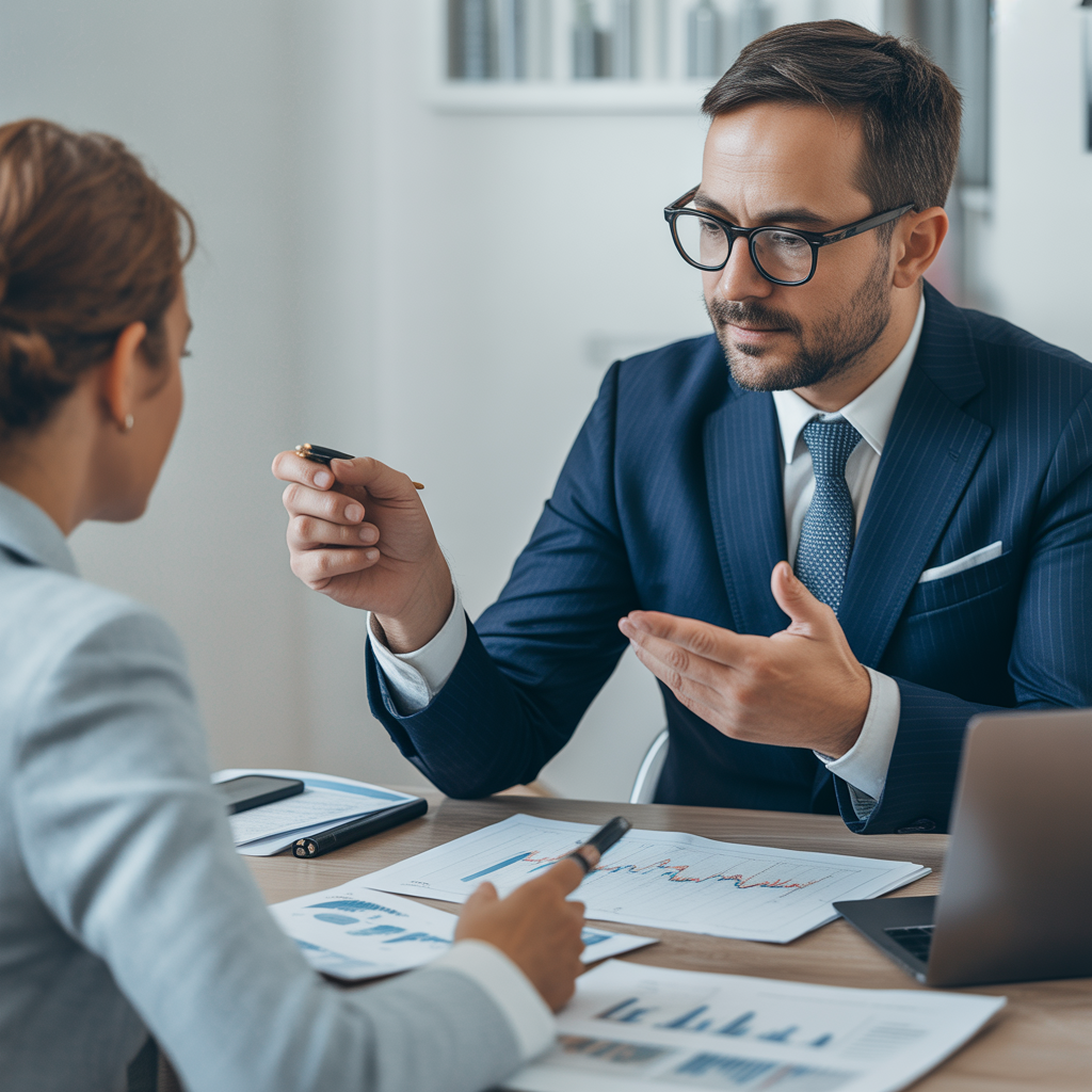 Consultor de FinExpertos ARG asesorando a un cliente